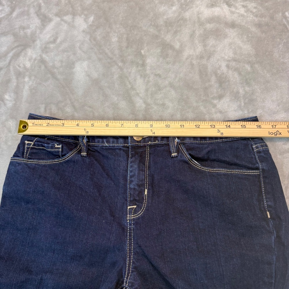 Mossimo Denim Womens Mid Rise Curvy Bootcut Jeans Dark Wash Blue Size 8L Long - Picture 5 of 9